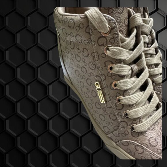 New Guess Monogram Caramel Brown Boats Size: 7.5 - Picture 2 of 6